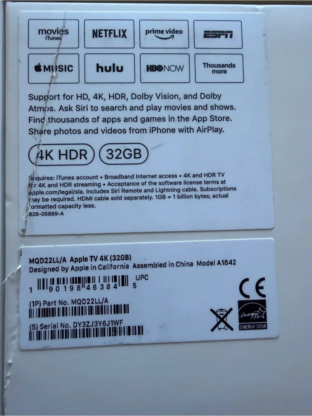Apple TV 4K (White) - 32GB